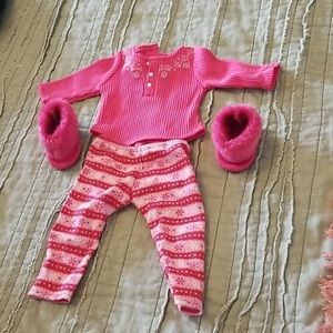 American Girl pajamas and slippers